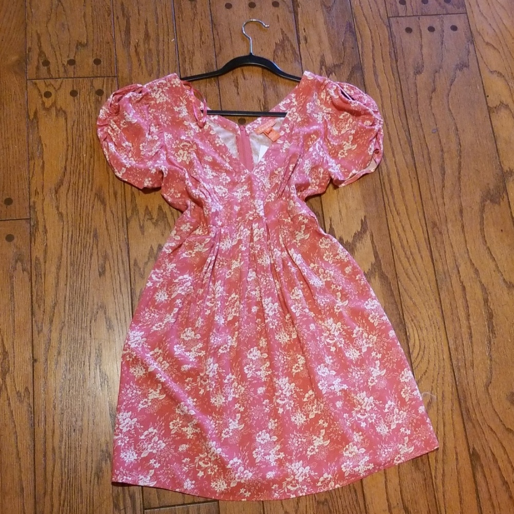 Salmon colored spring/summer dress